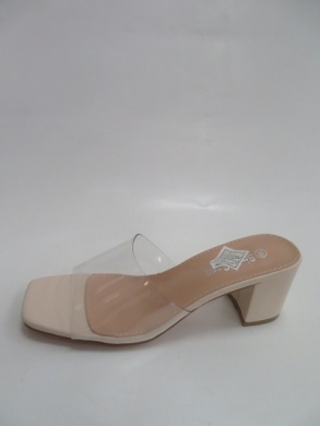 Klapki damskie na obcasie (36-41) 888-290 BEIGE