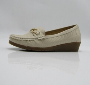 Mokasyny damskie na płaskim (36-41) 3866 BEIGE