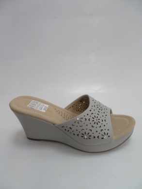 Klapki damskie na koturnie (36-41) B-12 GREY