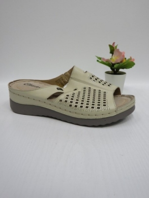 Klapki damskie na koturnie (36-42) W515-7 BEIGE