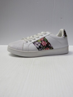 Buty sportowe damskie na płaskim (36-41) DS99-F WHITE/FLOWE