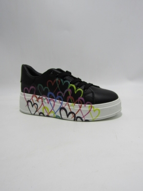 Buty sportowe damskie na płaskim (36-41) B0-130 BLACK