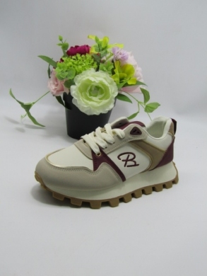 Buty sportowe damskie na płaskim (36-41) 309-21 WINE