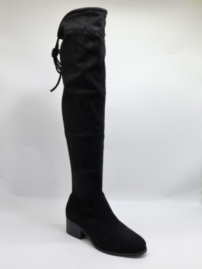 Kozaki damskie na obcasie (36-41) F182 BLACK