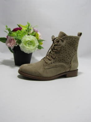 Botki damskie na płaskim (36-41) H153-2 KHAKI