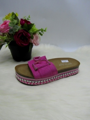 Klapki damskie na płaskim (36-41) 888-525 FUCHSIA