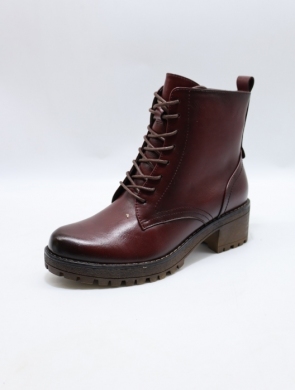 Botki damskie ocieplane na obcasie (36-41) YCC-50 BURGUNDY
