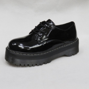 Półbuty damskie na koturnie (36-41) C18-5856B2 BLACK