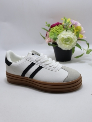 Buty sportowe damskie na płaskim (36-41) 24001 WH/BL