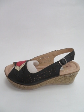 Sandały damskie na koturnie (36-41) 402-1 BLACK