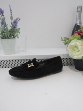 Mokasyny damskie na płaskim (36-41) 1639-161 BLACK