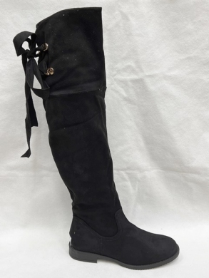 Kozaki damskie na płaskim (36-41) L202 BLACK