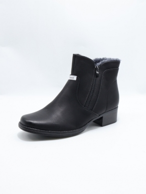 Botki damskie ocieplane na obcasie (39-43) 2039-2 BLACK