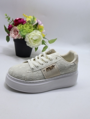 Buty sportowe damskie na płaskim (36-41) EL43 BEIGE