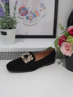 Mokasyny damskie na płaskim (36-41) 7967 BLACK