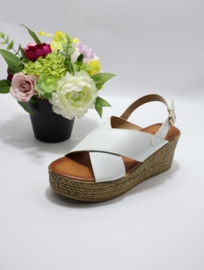 Sandały damskie na koturnie (36-40) 4020 WHITE