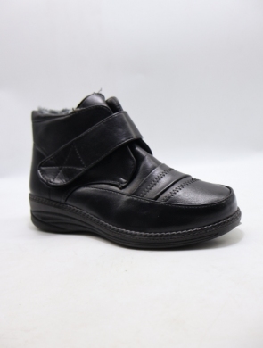 Botki damskie ocieplane na płaskim (37-42) M9901 BLACK