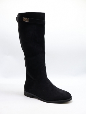 Kozaki damskie ocieplane na płaskim (36-41) 88-2 BLACK
