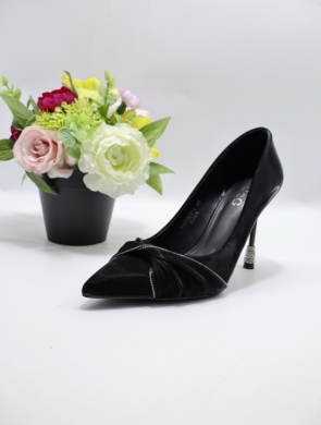 Czółenki damskie na obcasie (36-41) XYH23905-1 BLACK