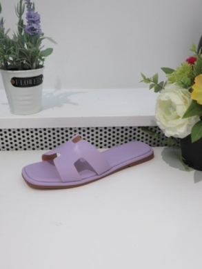 Klapki damskie na płaskim (36-41) B2101 PURPLE