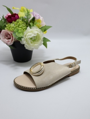 Sandały damskie na płaskim (36-41) 9301 BEIGE