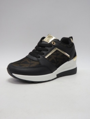 Buty sportowe damskie na koturnie (36-41) DF709 NERO