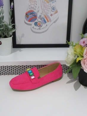 Mokasyny damskie na płaskim (36-41) 7972 FUCHSIA