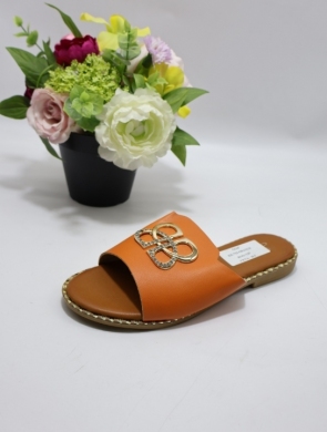 Klapki damskie na płaskim (36-41) KK-722 ORANGE