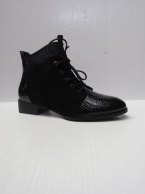 Botki damskie ocieplane na płaskim (36-41) H2185 BLACK