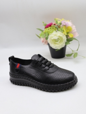 Półbuty damskie na płaskim (36-41) BK611 BLACK