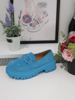 Mokasyny damskie na płaskim (36-41) 7911 BLUE
