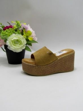 Klapki damskie na koturnie (36-41) WH525 CAMEL