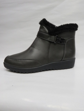 Botki damskie ocieplane na płaskim (37-42) XKAN-08 GREY