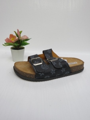 Klapki damskie na płaskim (36-41) H2306 BLACK