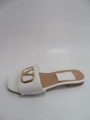 Klapki damskie na płaskim (36-41) CB2113-3 WHITE