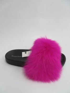 Klapki damskie z futerkiem (36-41) GZ001 FUCHSIA