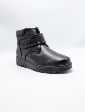Botki damskie ocieplane na płaskim (36-41) 5901 BLACK