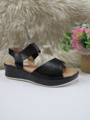 Sandały damskie na koturnie (36-41) 0-53 BLACK