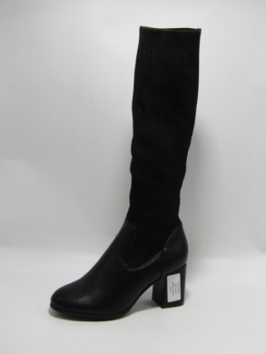 Kozaki damskie na obcasie (36-41) T2260-1 BLACK