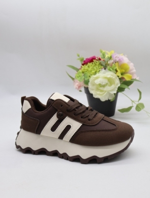 Buty sportowe damskie na płaskim (36-41) HZ-B408 BROWN