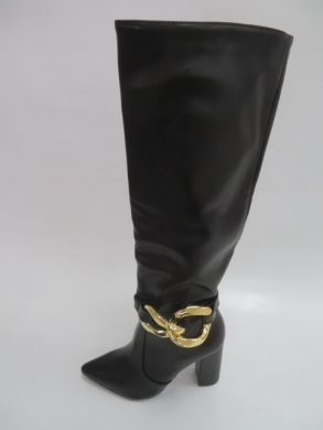 Kozaki damskie ocieplane na obcasie (36-41) CLS-195 BLACK