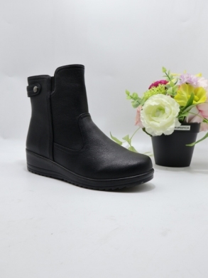 Botki damskie ocieplane na płaskim (39-43) DW33A-15 BLACK