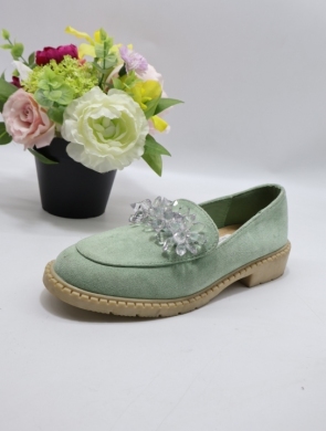 Mokasyny damskie na płaskim (36-41) 1572 GREEN