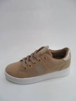 Buty sportowe damskie na płaskim (36-41) QS19 BEGER