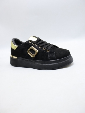 Buty sportowe damskie na płaskim (36-41) GB016 BLACK