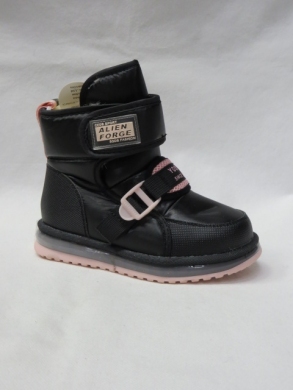 Botki dziewczęce ocieplane (26-31) A313 BLACK/PINK