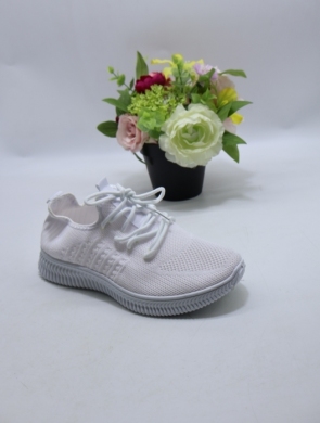 Buty sportowe damskie na płaskim (36-41) G8393-2 WHITE