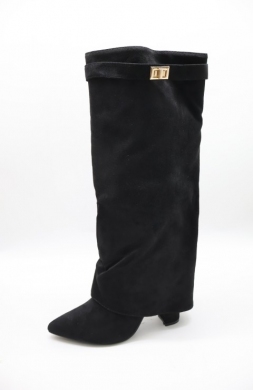 Kozaki damskie ocieplane na obcasie (36-41) HQ-279-1 BLACK
