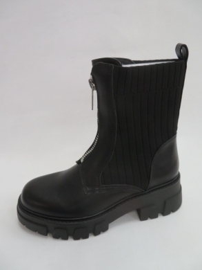 Botki damskie jesienne na płaskim (36-41) RB108 BLACK