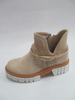 Botki damskie jesienne na płaskim (36-41) 5609 BEIGE